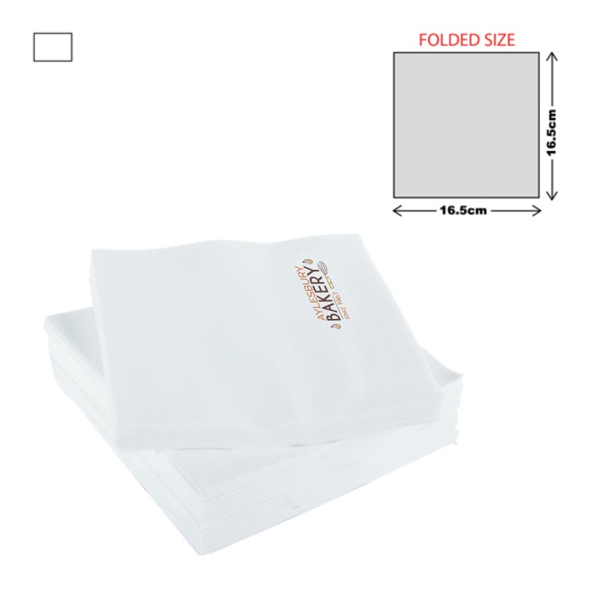 Paper Lunch Napkin 3Ply - White (33x33cm)
