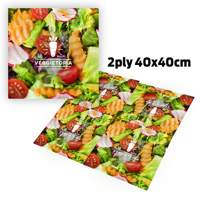 Paper Lunch Napkin 2Ply - Full Coverage (40x40cm)