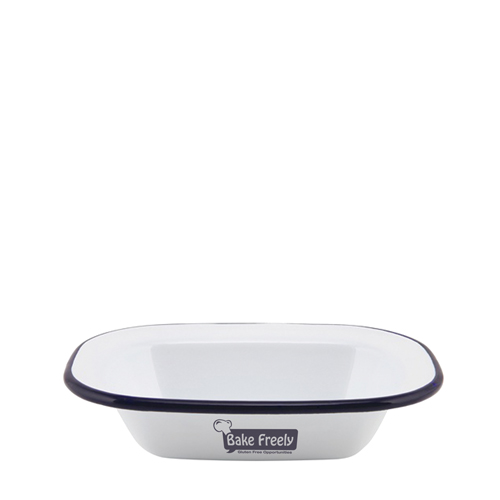 Enamel Oblong Pie Dish (160x120x35mm)